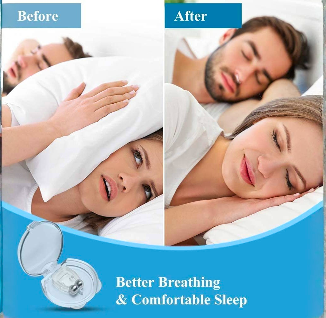 NovaSilent Nose Clip - Natural Anti-Snoring Device for Better Sleep & Easier Breathing.